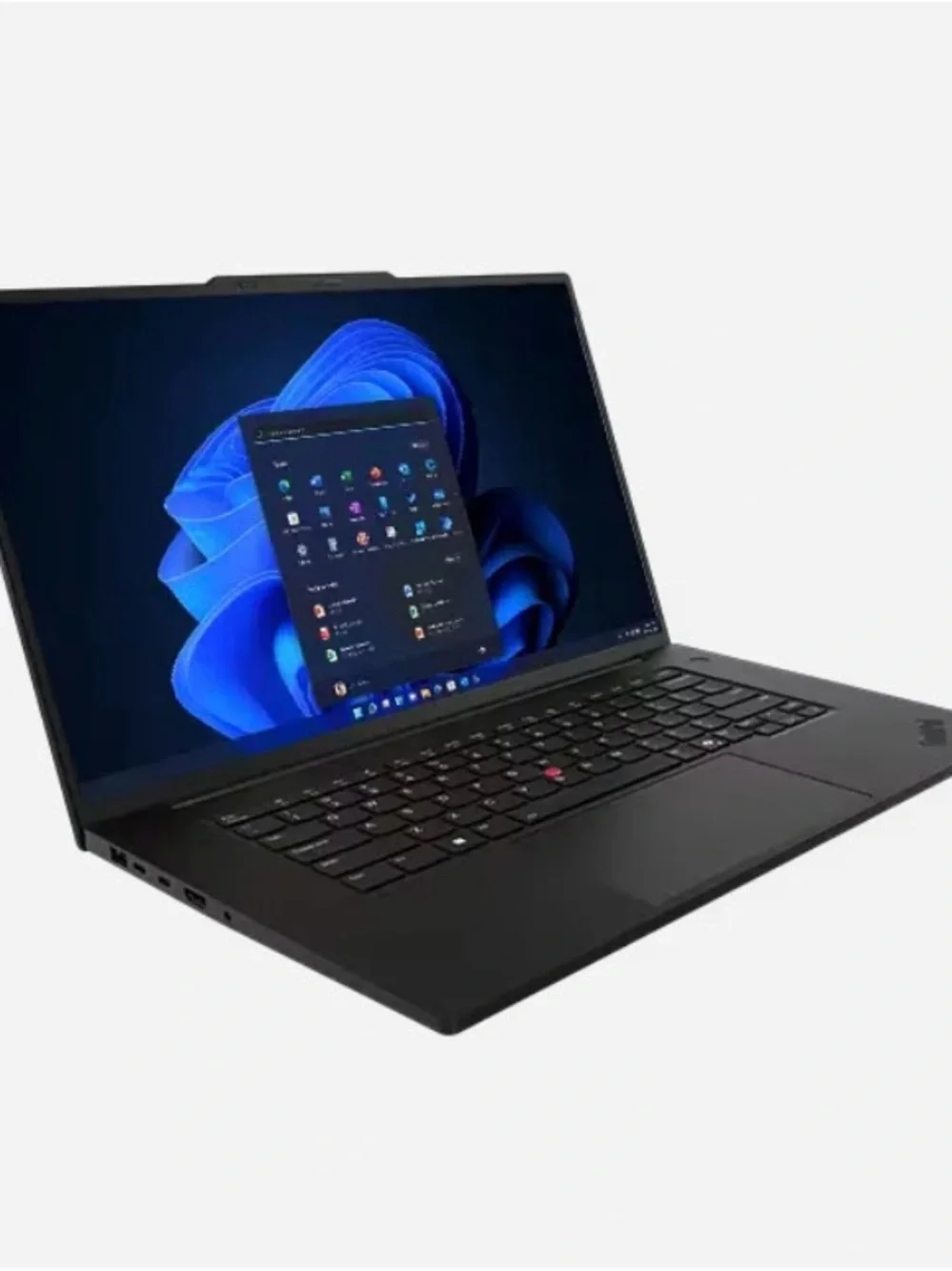 Lenovo Black Laptop with Vivid Red and Blue Display